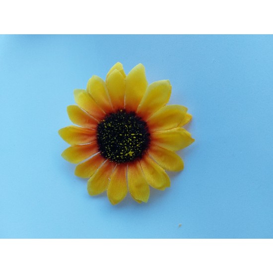 Цветок ткань Подсолнух 13см, цена за пучок